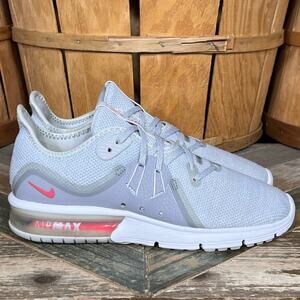 Nike Air Max Gray and Pink Athletic Shoes